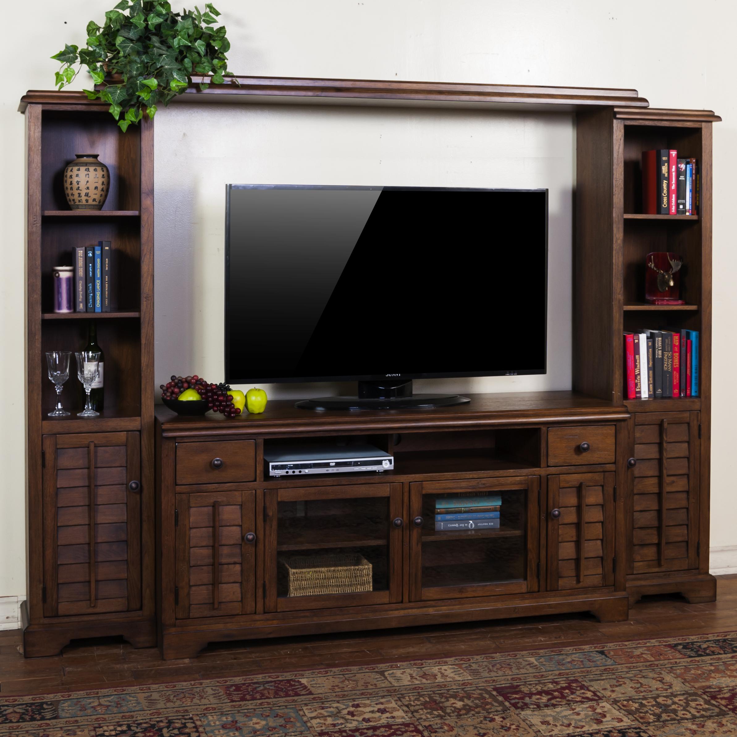 Sunny Designs Savannah Entertainment Wall Unit w/ 65" W TV Console